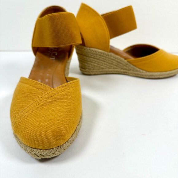 Mr. Cat Mustard Espadrille Wedge Sandals | Women’s Size 6 | Closed Toe + Cushion - Picture 10 of 13